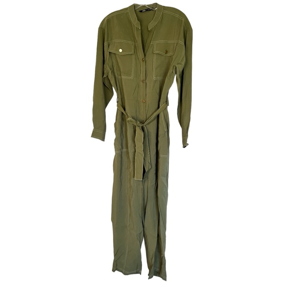Zara Pants - Zara jumpsuit olive size L EUC